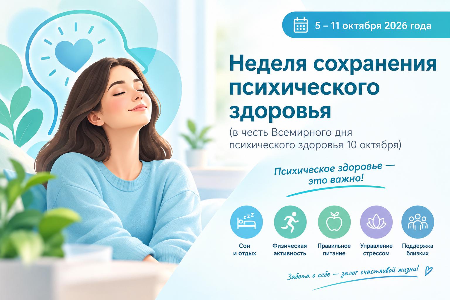 Неделя сохранения психического здоровья (в честь Всемирного дня психического здоровья 10 октября)